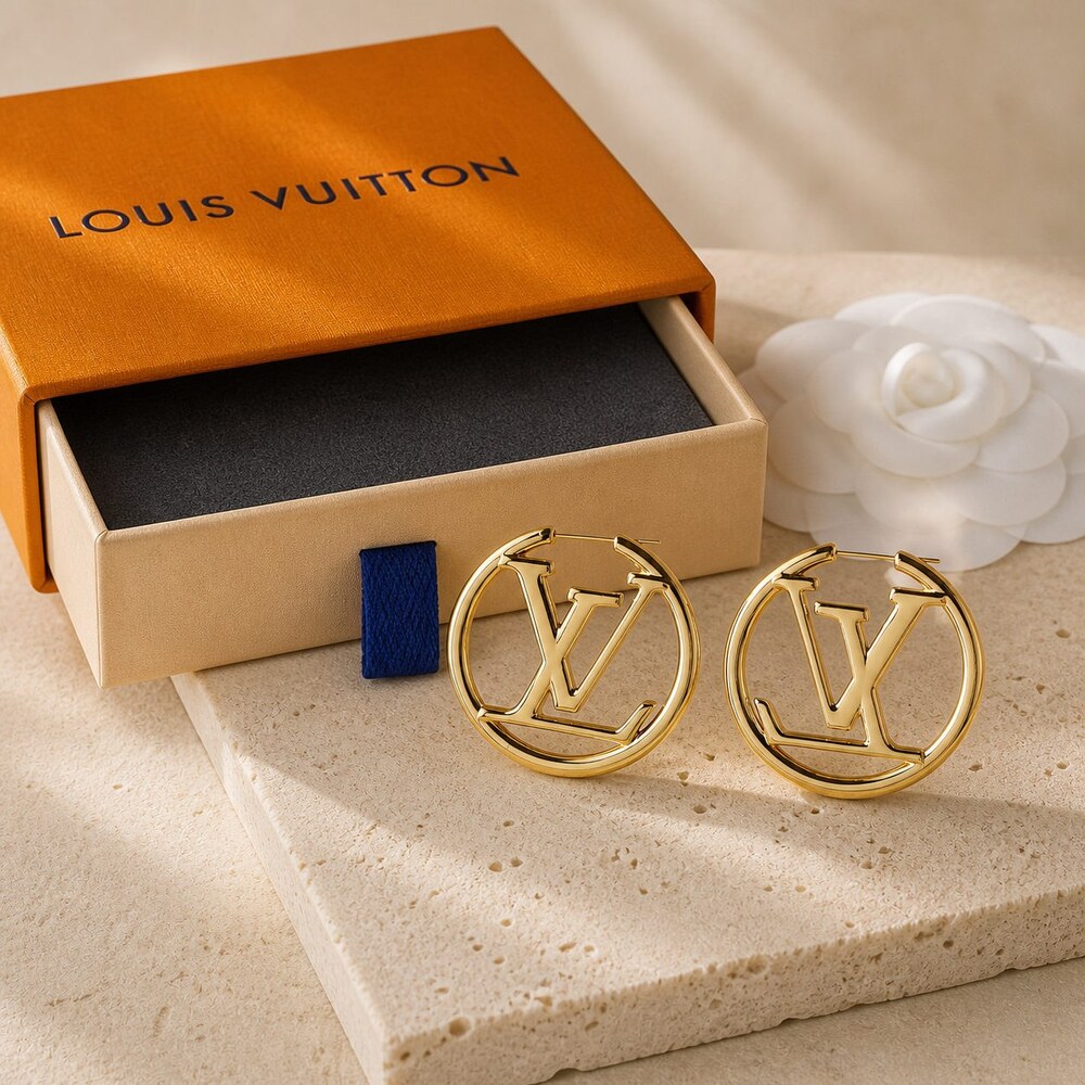 Louis Vuitton Signature Earrings Style 8 | New with Box - Picture 5 of 9
